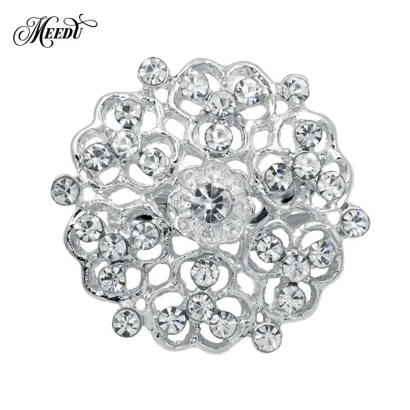 Бренд MIEG, прозрачные стразы, Bijoux, булавки, броши в виде цветка для женщин, украшение для свадебной вечеринки, очаровательное ювелирное изделие