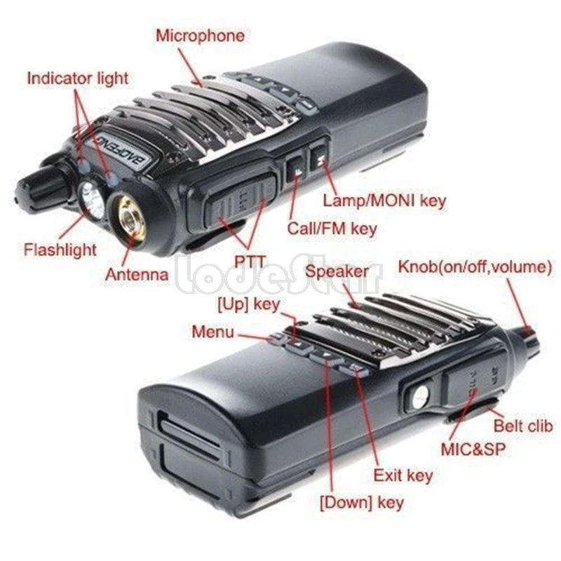 2 шт. BaoFeng UV-8D портативная рация PTT радио 8 Вт 16CH UHF DTMF VOX 1750 Гц Tone FM VOX 2800 мАч UV8D CB Ham Радио Interphone