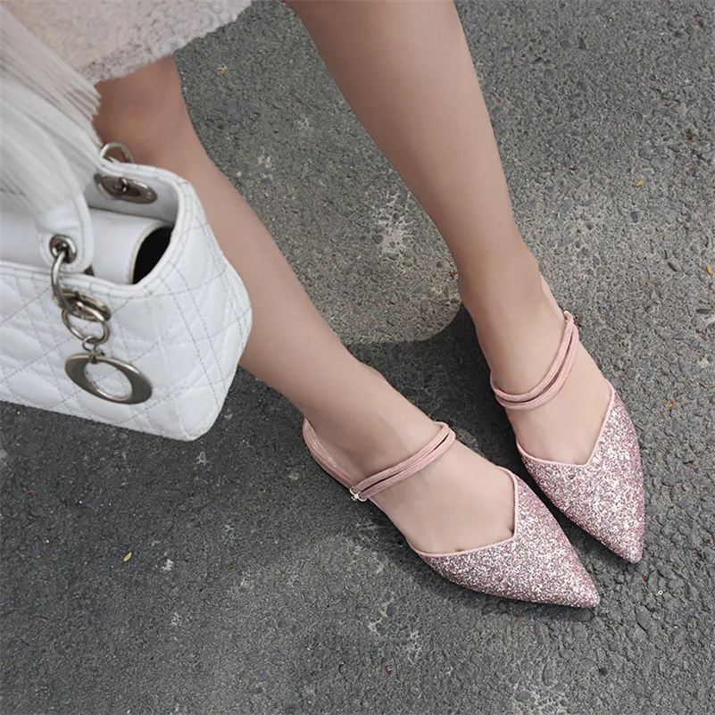 FEDONAS/Новинка блестящие пикантные туфли с острым носком для вечеринки и свадьбы