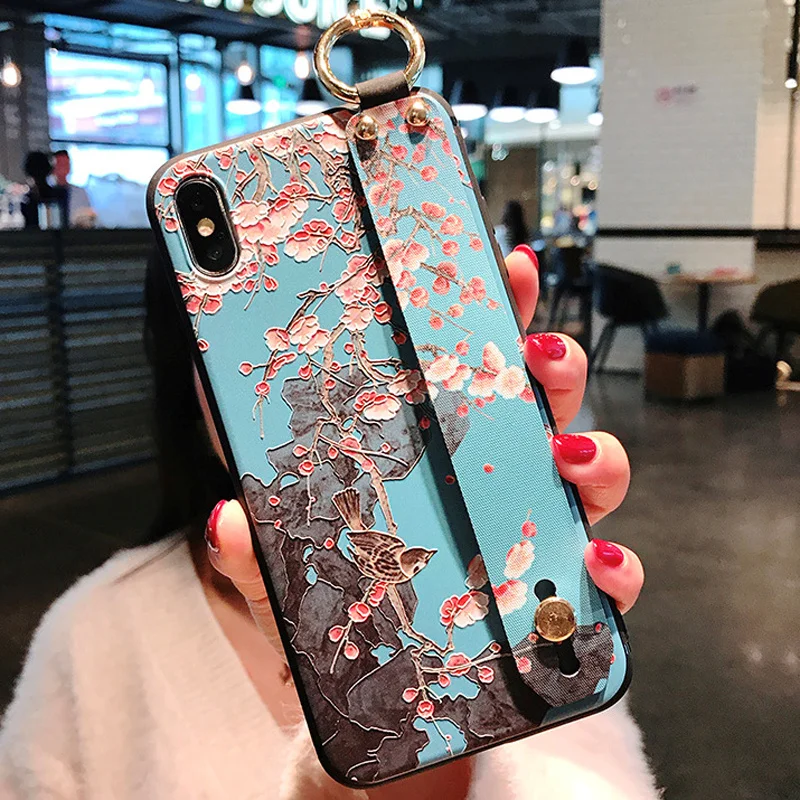 Style 12 Чехол-держатель для телефона для samsung Galaxy Note 10, 8, 9, S8, S9, S10 plus, S10e, мягкий силиконовый ремешок на запястье, поддерживающий чехол, задняя крышка - Цвет: Style 12