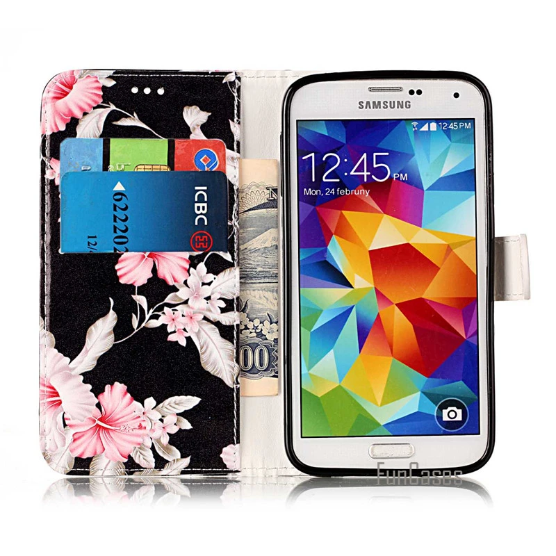 Модные Мрамор из искусственной кожи флип чехол для телефона Samsung Galaxy S5 Neo S6 S7 край