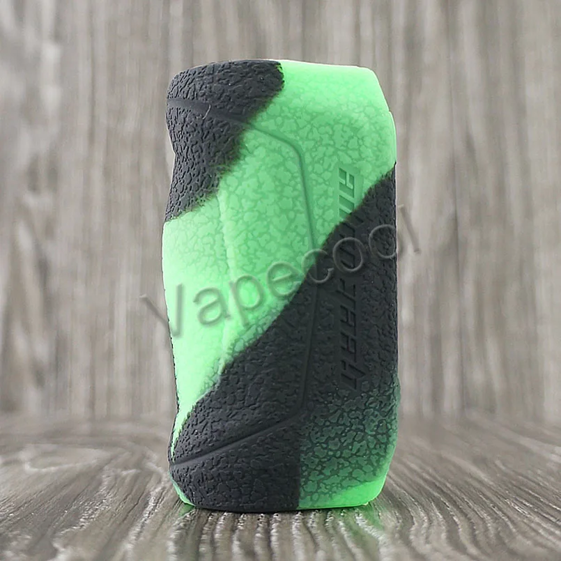black green Препятствующая скольжению Текстура силиконовый чехол кожного покрова Warp рукав для Vape Aegis мини 80 Вт TC Box Mod - Цвет: black green