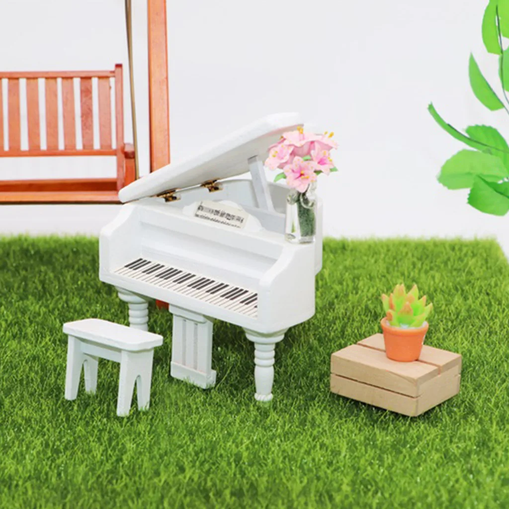 Имитация игрушечная мебель 2019 Топ миниатюрный деревянный большой рояль мини