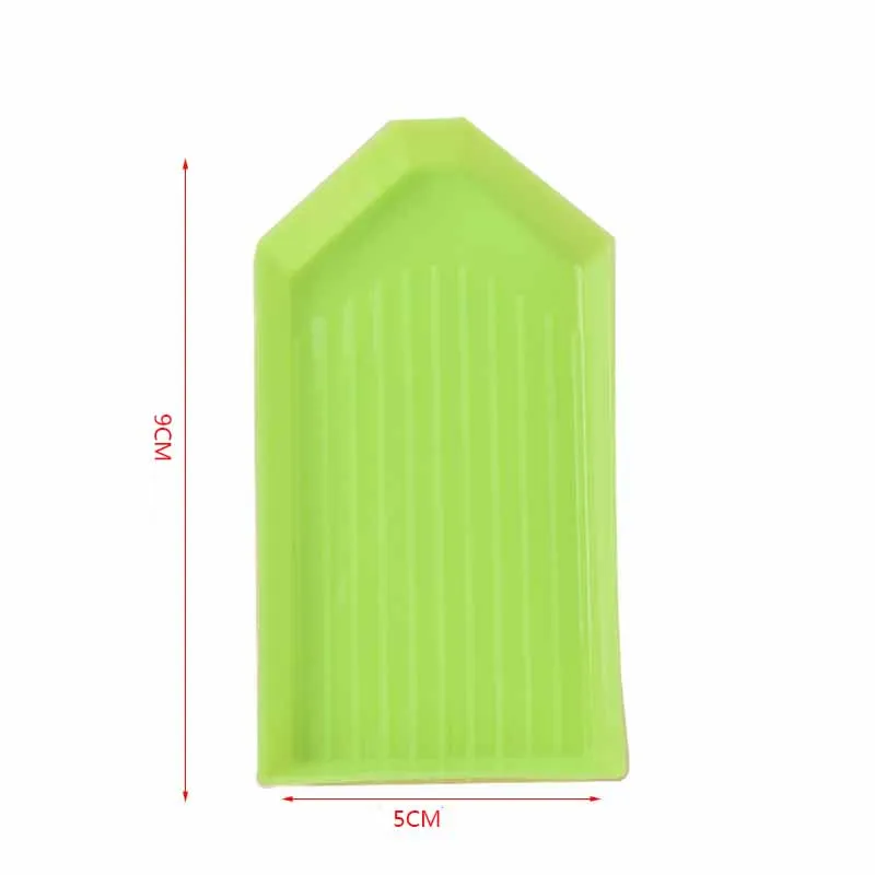 S Green trayx10PCS Инструменты для вышивки картин со стразами Наборы для вышивания крестиком DIY ручка-пинцет, клей, коробка для хранения, набор аксессуаров для алмазной живописи - Цвет: S Green trayx10PCS