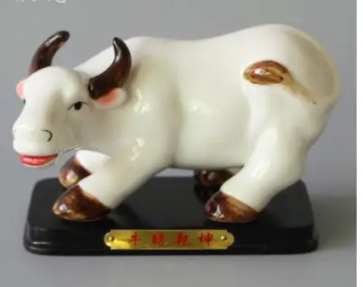 

animals Ceramic 12 zodiac household feng shui small white rat ox tiger arts crafts home decoration statue