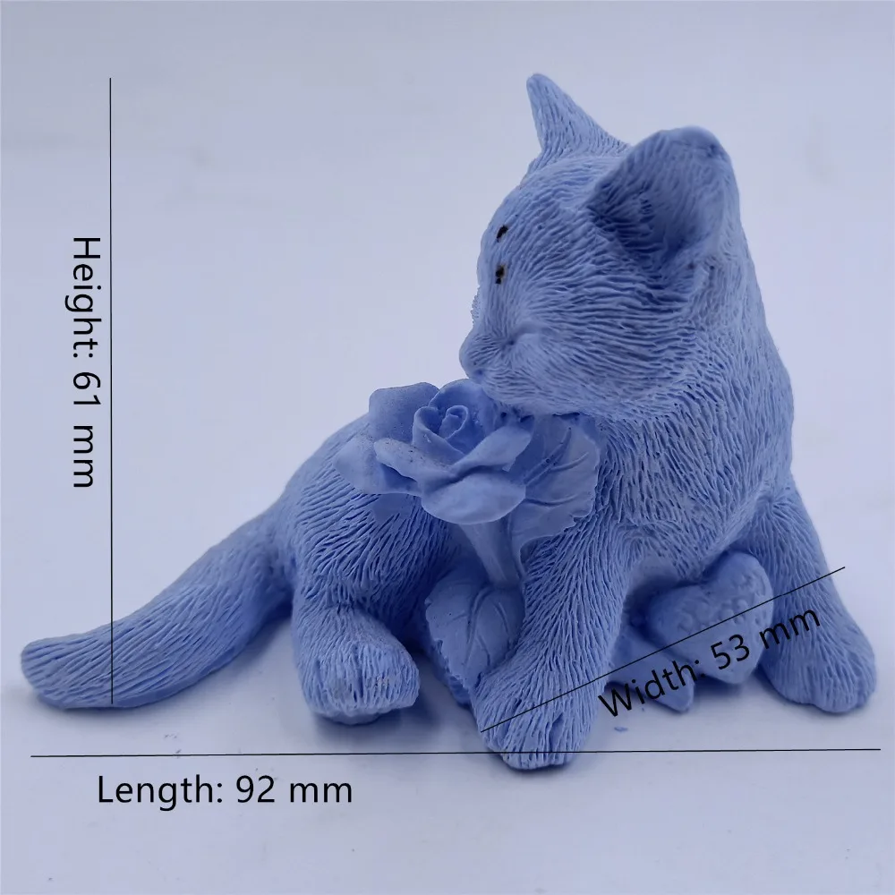 3D форма для мыла в виде кошки силиконовая художественной свечи формы поделок из