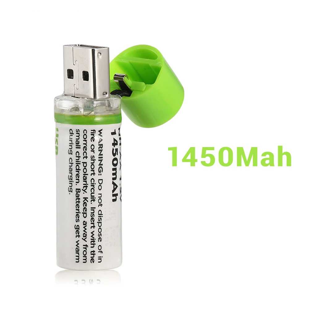 1PCS JRGK 1,2 V AA 1450mAh Ni-MH аккумуляторная батарея USB AA зарядка 1,2 v батарея - Цвет: 1PCS