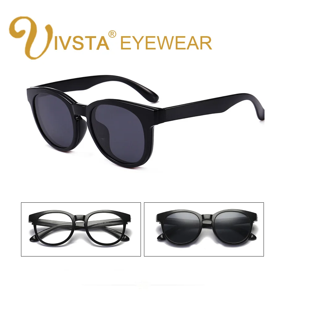 

IVSTA Magnet Sunglasses Men Clip On Sunglasses Women Polarized Lenses TR90 Optical Frame Magnetic Flips Up Clips Myopia Cat Eye