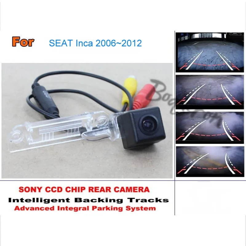 Smart Tracks Dynamic Tragectory Camera / For SEAT Inca 2006~2012 HD CCD Intelligent Dynamic Parking Car Rear View Camera