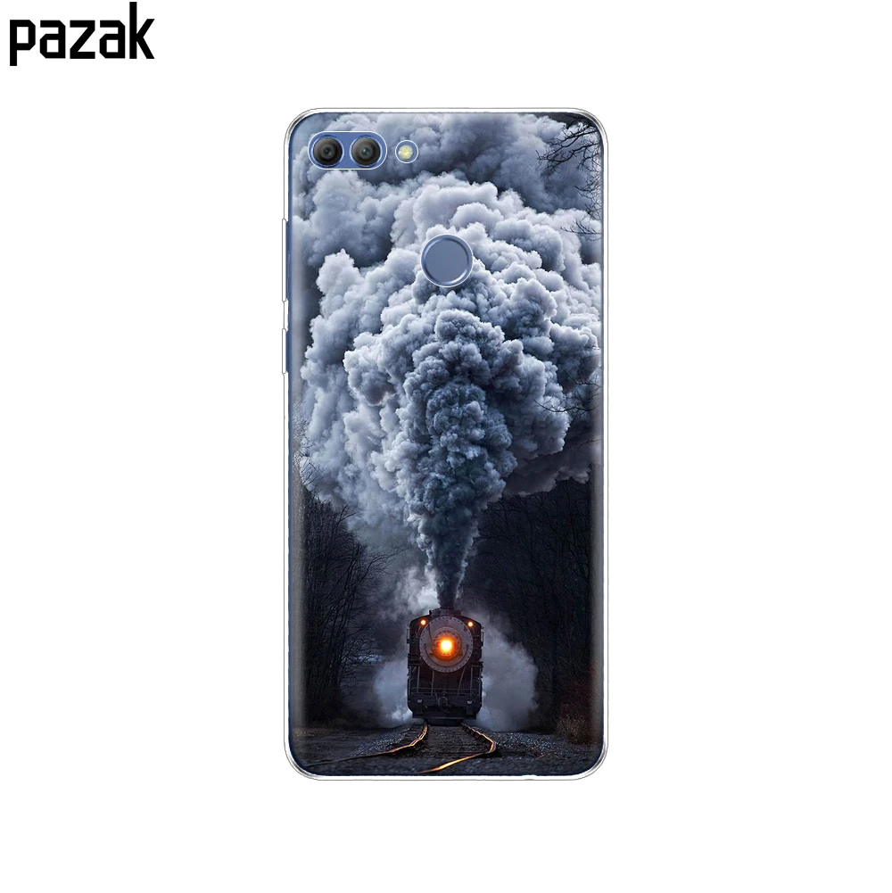 Чехол для huawei P Smart чехол Enjoy 7S Мягкий ТПУ силиконовый чехол-накладка для huawei P Smart Coqa чехол с принтом