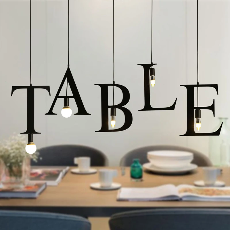 Современные подвесные светильники в форме алфавита сделай сам освещение для