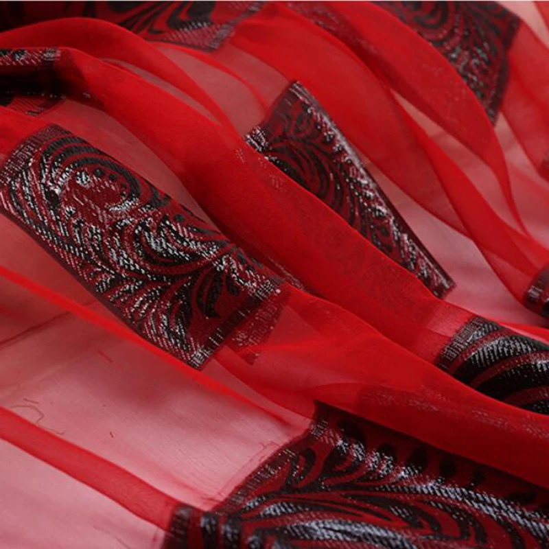 Шелковый шифон жоржет ткань летние жаккардовые вырезать цветок для платье