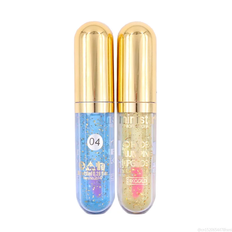 Блеск для губ TSLM1 прозрачный 24 К Золотая фольга увлажняющий тинт жидкая помада