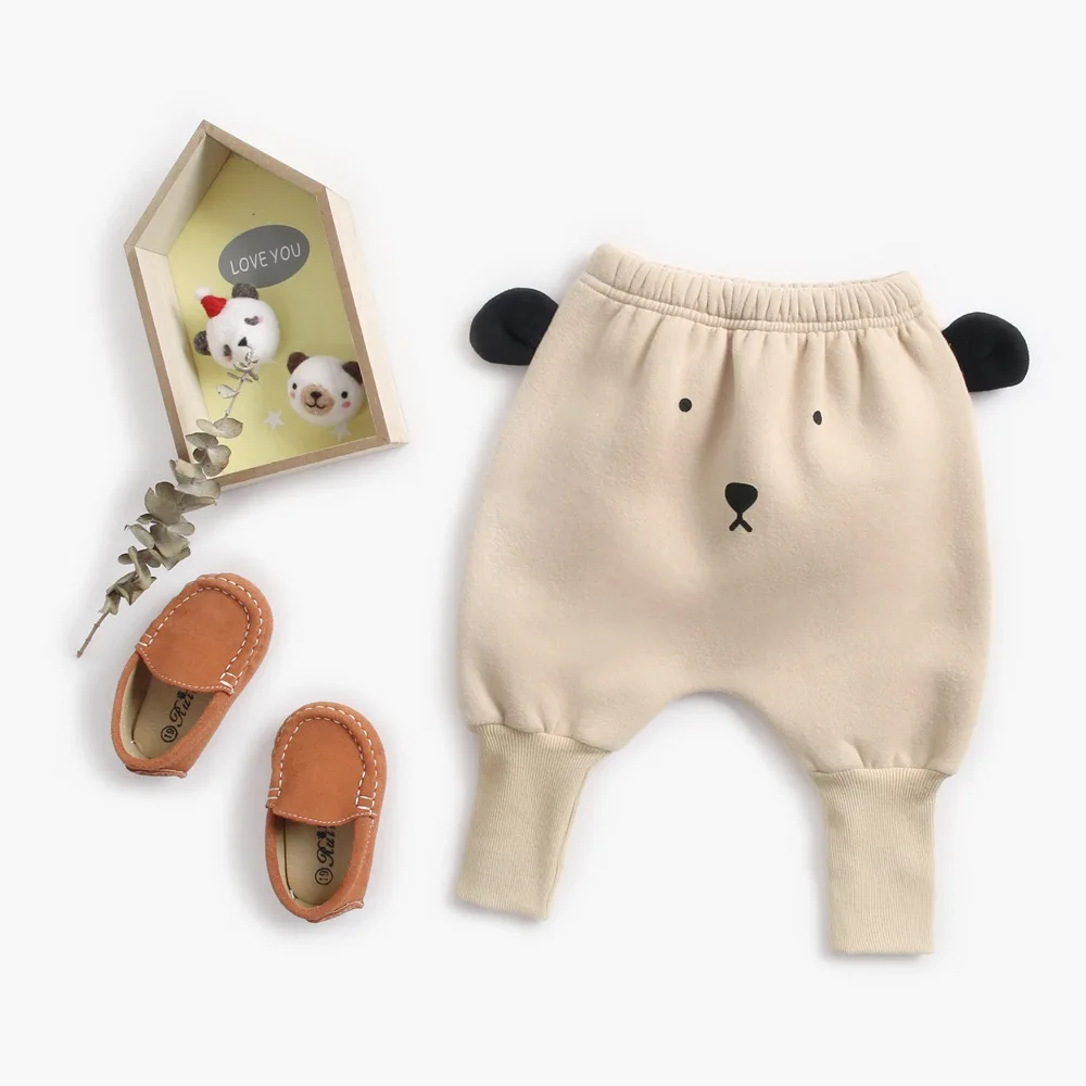 Новинка 2019 Детские ПП брюки теплые для девочек и мальчиков корейские плотные