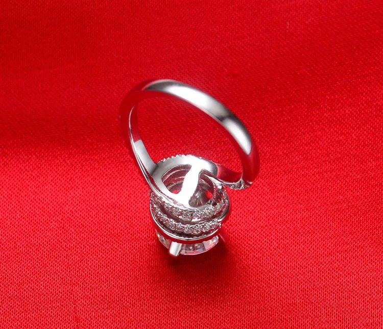 Женское Обручальное кольцо из белого золота с муассанитом 18 К 2 карата | Украшения