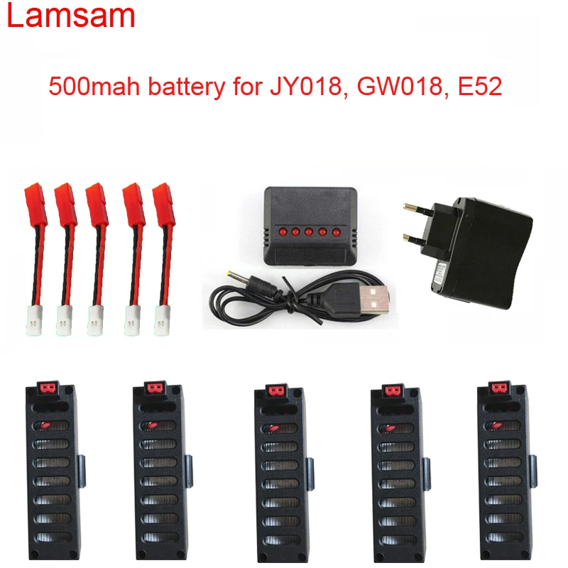 Аккумулятор Lamsam 3 7 в 500 мАч для JY018 GW018 каждый e52 wifi Квадрокоптер rc Дрон запасные