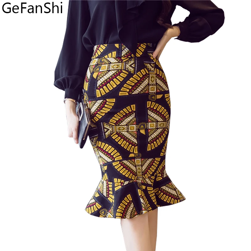 Большие размеры 2019 осень зима принт модная женская юбка годе Винтажный стиль