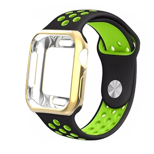 Чехол+ ремешок для apple watch band pulseira apple watch 5 4 3 band 44 мм/40 мм iwatch band cover 42 мм/38 мм correa ремешок для часов браслет