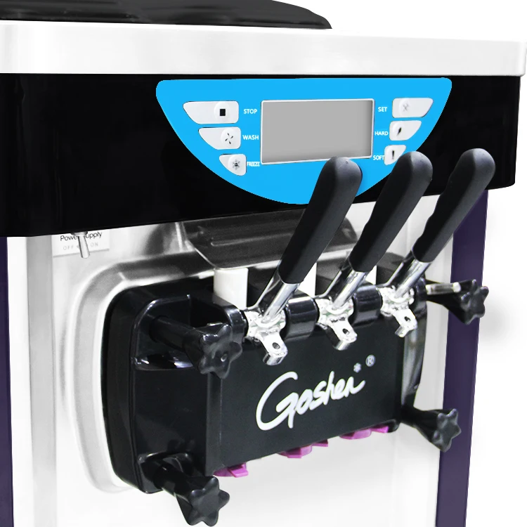 Famous compressor three flavors soft serve ice cream machine |