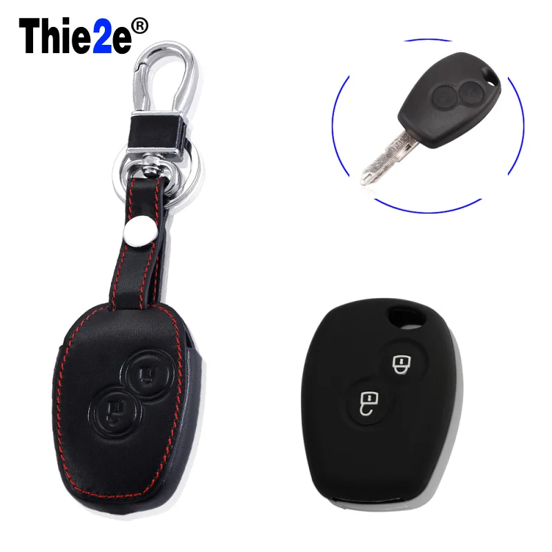 2 кнопочный ключ автомобиля силиконовый/кожаный чехол для Clio Scenic Megane Duster Captur Twingo
