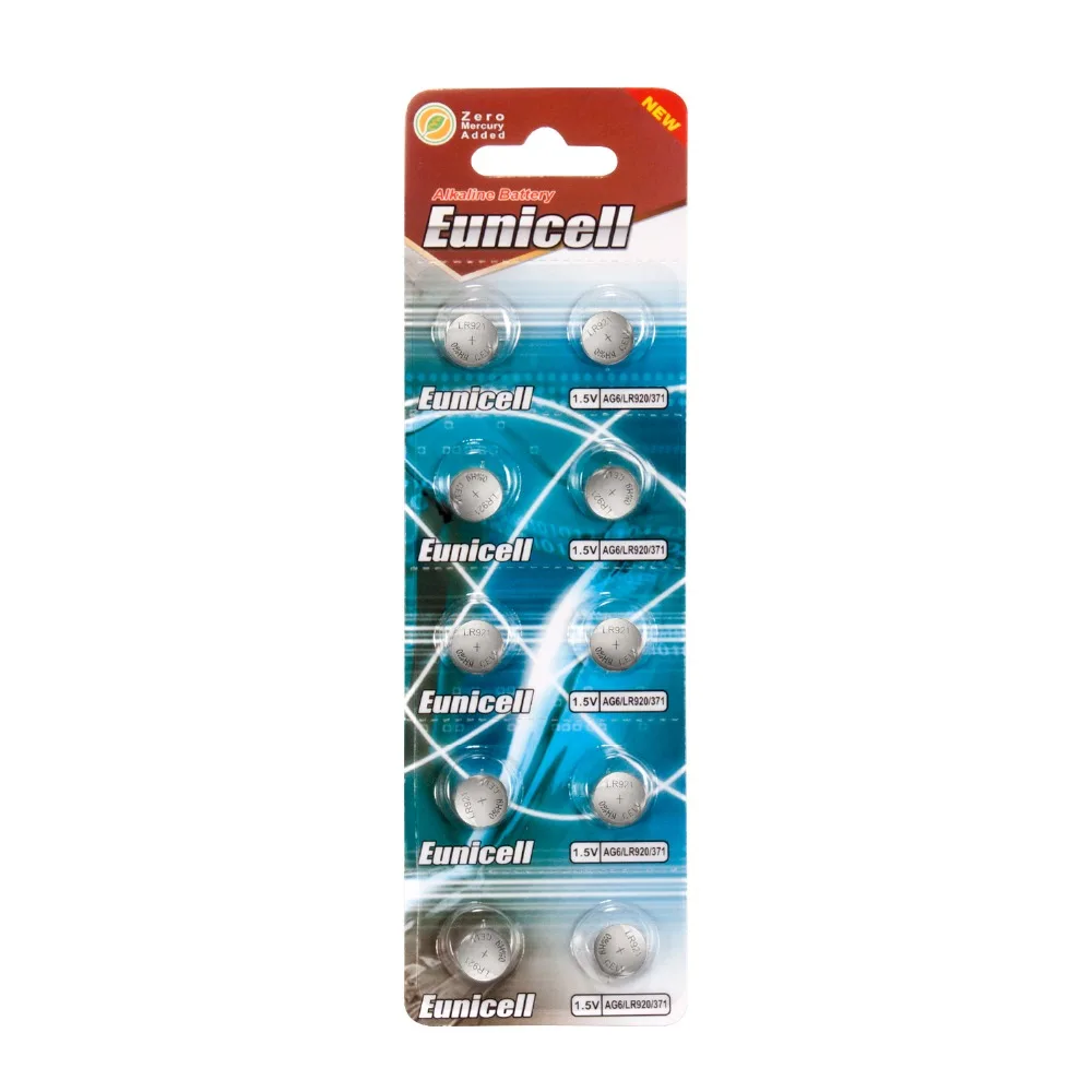 10 шт. AG6 371 SR920SW LR920 SR927 171 370 L921 LR69 SR920 1,55 V кнопочный элемент часы монета щелочной Батарея