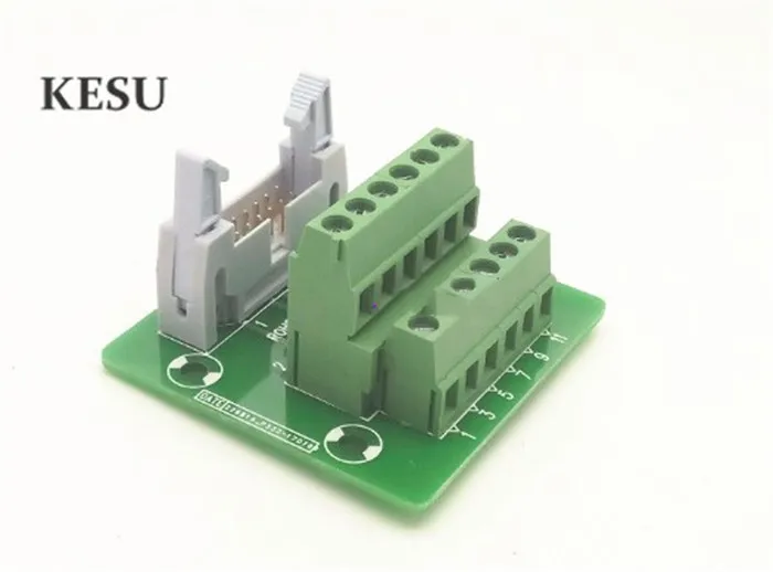 

IDC12Pin 2,45 мм Стандартный Штекерный разъем к 12-контактной клеммной колодке, Адаптер платы, PLC релейные клеммы, DIN-рейка и кронштейн