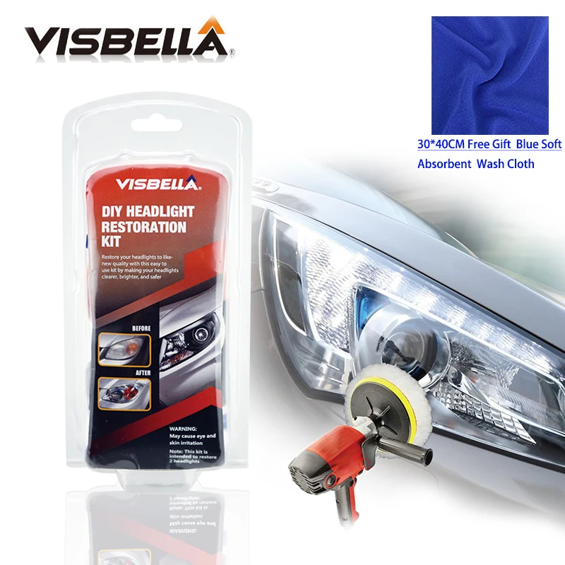 Visbella DIY Набор для ремонта фар для ухода за автомобилем профессиональный очиститель для восстановления фар полировка линз наборы ручных инструментов