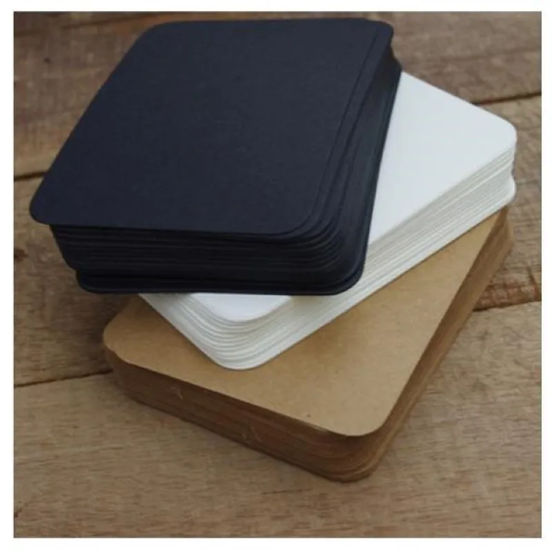

100pcs Kraft Card Vocabulary Memo Message Vellum Paper Cards for Business Junk Journal DIY Scrapbooking Material Craft Supplies
