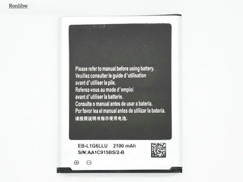 Ronlibw 2 шт. 2100 мАч сменный аккумулятор + зарядное устройство для Samsung Galaxy S3 S 3 i9300 L710