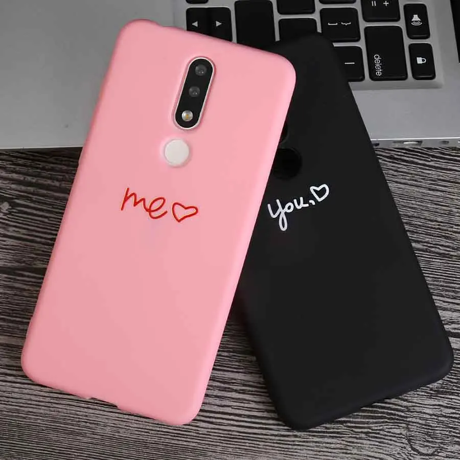 Мягкий чехол для телефона с надписью Black You Pink Me love Heart Shape Lovers Oneplus 7 Pro 5 6 5T 6T|Бамперы|