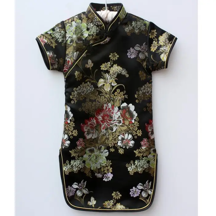 Цветок для маленьких девочек; Qipao платье детей Платья для женщин Обувь для девочек одежда 2 4 6 8 10 12 14 16 лет модная детская одежда китайское традиционное платье - Цвет: K