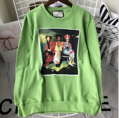 SS18 Подиум зимний женский художественный стиль современный женский портретный принт женский свитер с круглым вырезом Топ пуловер Femme