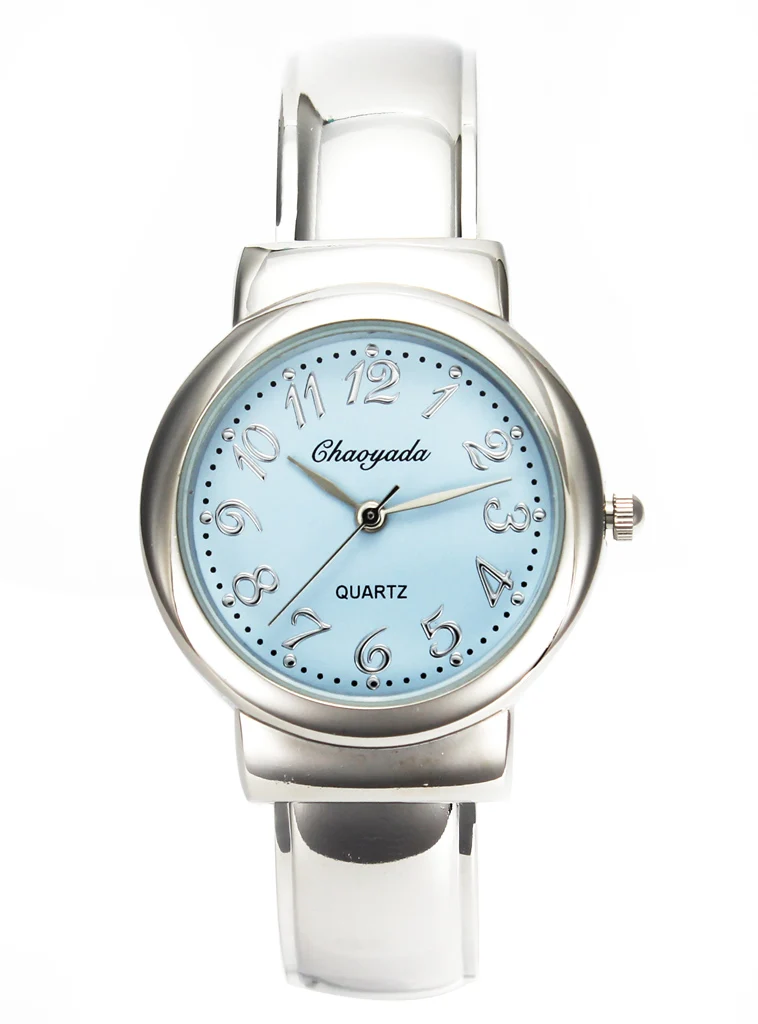 Для женщин модные простые металлический браслет Часы женские популярные Сталь