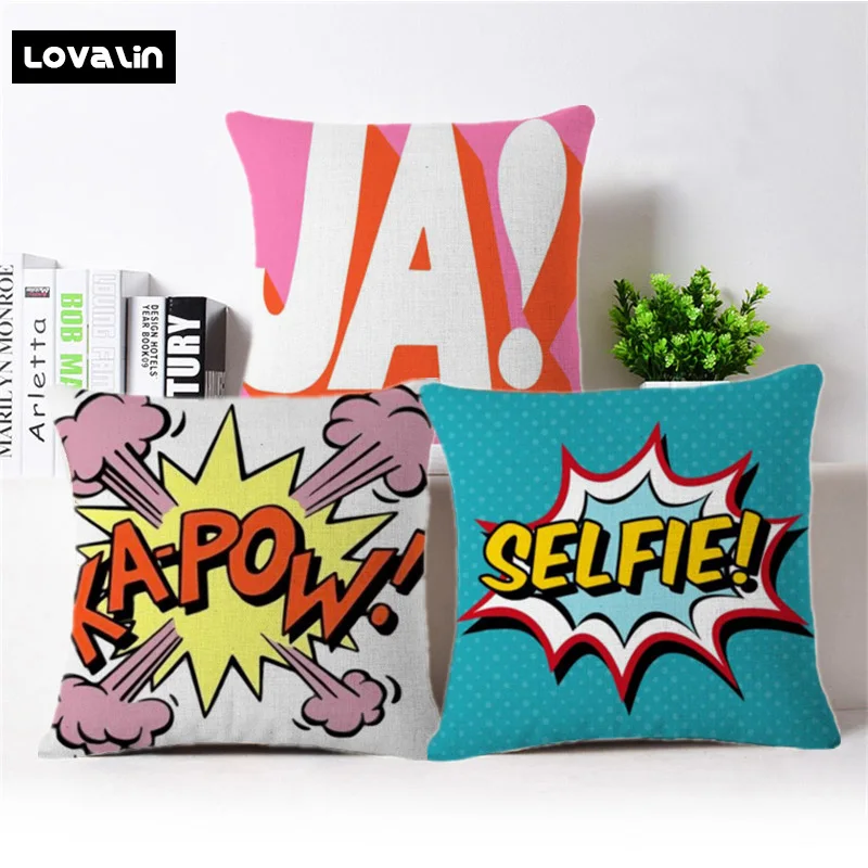Lovalin cartoon cushion case anime seat chair throw cover car home sofa cojines decorative pop art pillows | Дом и сад
