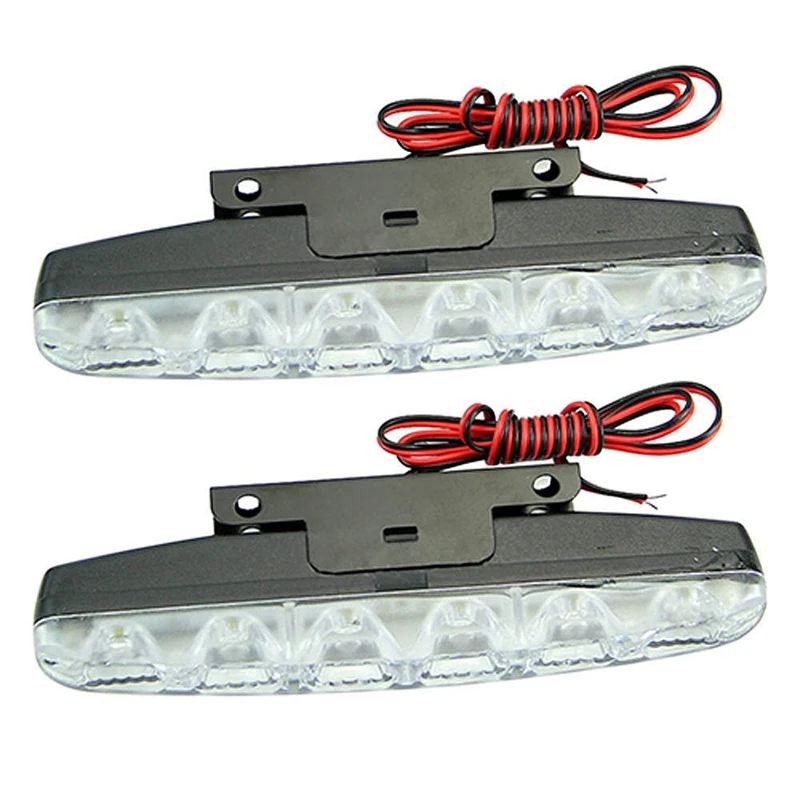 2X ксеноновые белые 6 Led очень яркий DRL дневные ходовые фары Противотуманные фары|Светодиодные модули| |