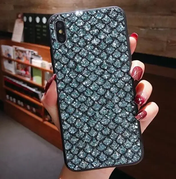 blue Блестящие туфли с бисером и блестками чехол для телефона для samsung galaxy A50 A30 A20 A70 M2 S10 S9 NOTE 9 A5 A6 A8 A9S A7 A750 J4 Plus J6 - Цвет: blue