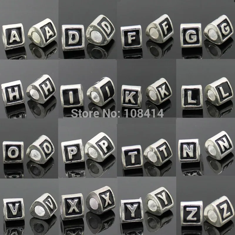 Бусина Шарм Алфавит с большим отверстием для браслета|beads charms|big holefor diy |