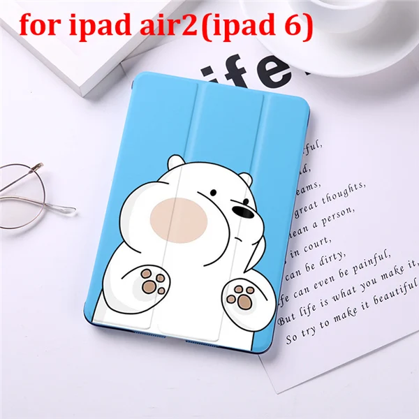 for ipad air2 Мультфильм Мы Голые Медведи чехол для iPad air 10," Искусственная кожа чехол матовый кожаный чехол-книжка с задней панелью Обложка для iPad Air 1/2/3 защищенный планшет чехол - Цвет: for ipad air2