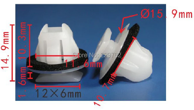100 шт. 76882JG10A фиксаторы для отделки заднего колеса пластиковые зажимы крепления и
