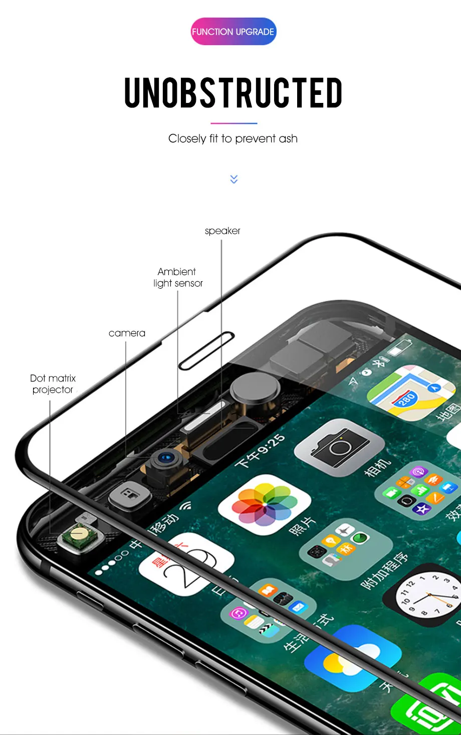 7D Защитное стекло для экрана для iPhone 6, 6 S, 7, 8 Plus, закаленное стекло для iPhone X, XS, 8, 7, 6, 6S Plus, защитное стекло