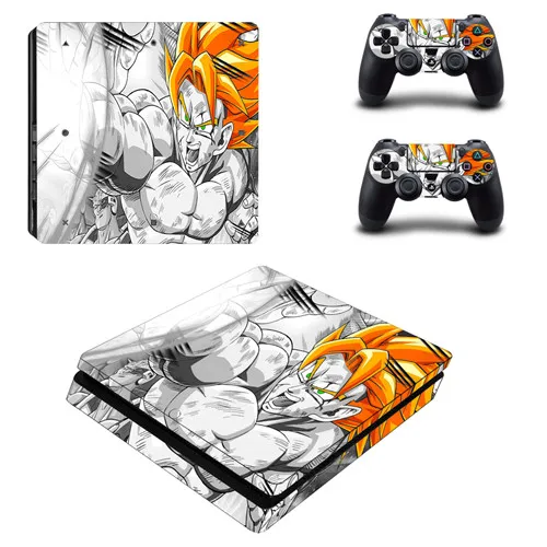 YSP4S-0298 Dragon Ball Z Сон Гоку PS4 тонкая кожа Виниловая наклейка, стикер для Playstation 4 консоли и 2 контроллеры PS4 тонкая кожа Стикеры - Цвет: YSP4S-0298