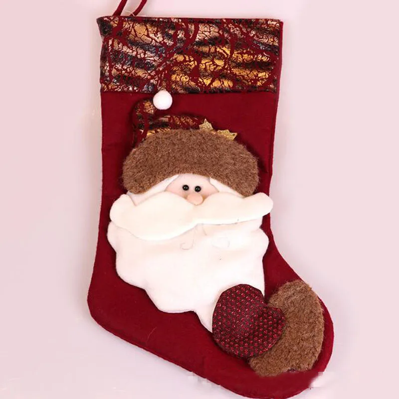 1 шт./лот рождественские чулки большой размер подарочные сумки снеговик Санта