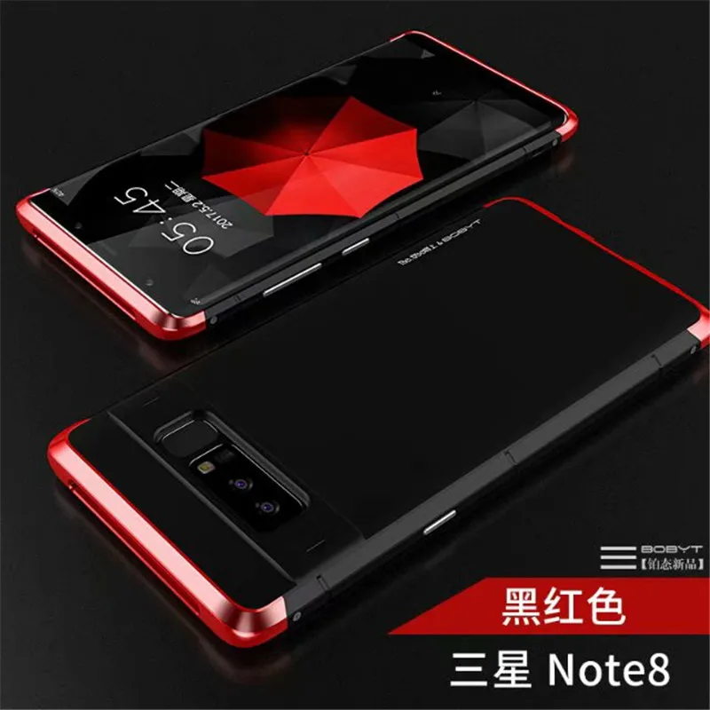 Ultra Slim Алюминий кадров чехол+ PC Для мужчин металл случаи мобильного телефона для samsung Galaxy S8 S9 Плюс/Примечание 8 Алюминий металлический чехол