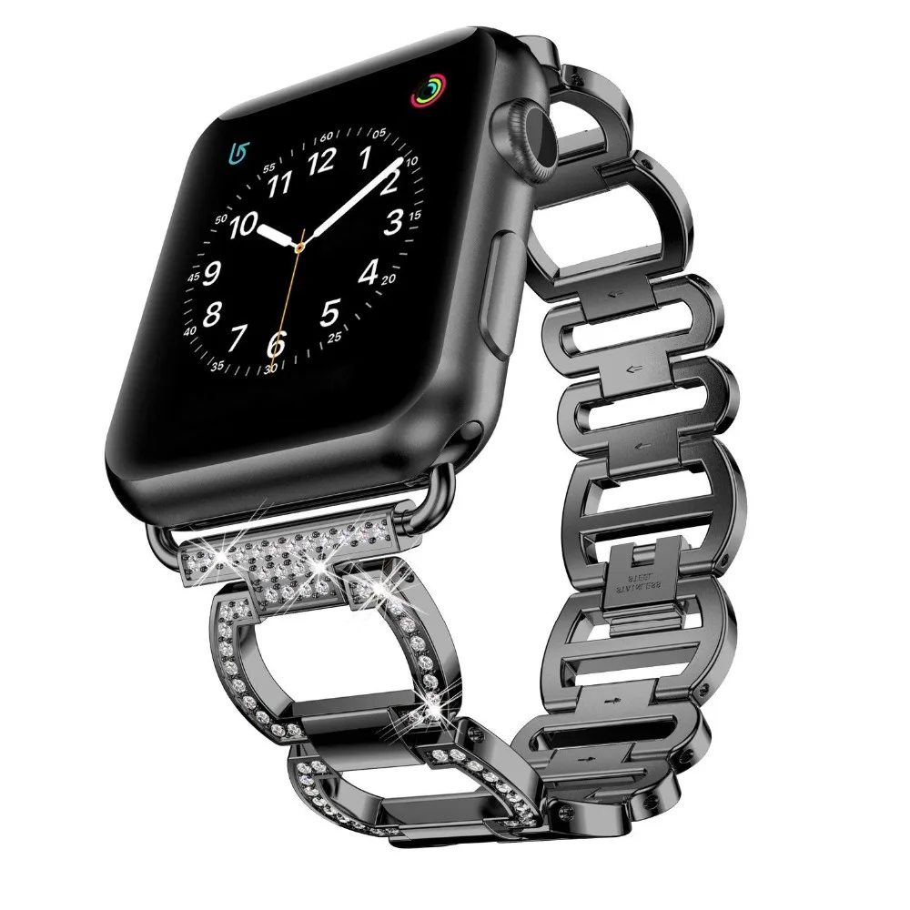 Ремешок Pulseira для iWatch Band 42 мм 38 браслет из нержавеющей стали Apple Watch 4 3 44 40
