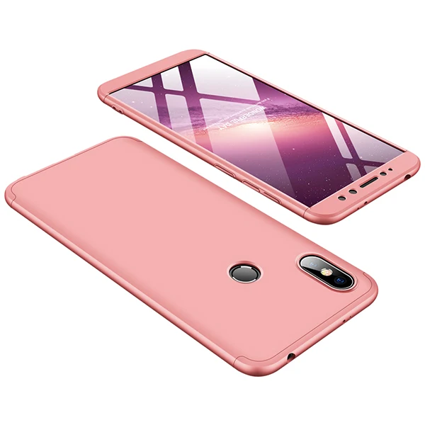 Rose Gold Чехол GKK 360 с полной защитой для Xiao mi Red mi S2 A2 Lite 4X6 pro 6A 7, жесткий матовый чехол для Xiaomi mi A2 A3 8 Lite 9 SE - Цвет: Rose Gold