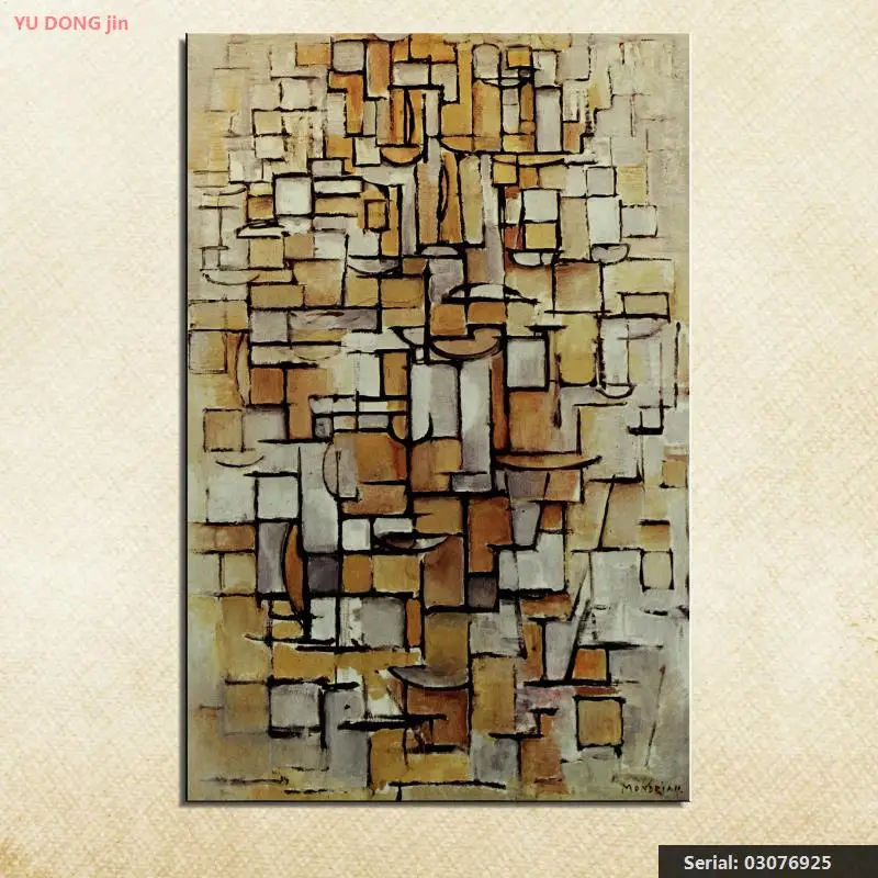 Piet Cornelies Mondrian натюрморт абстрактная масляная живопись арт спрей без рамы холст вино Аэрограф kitchen03076925