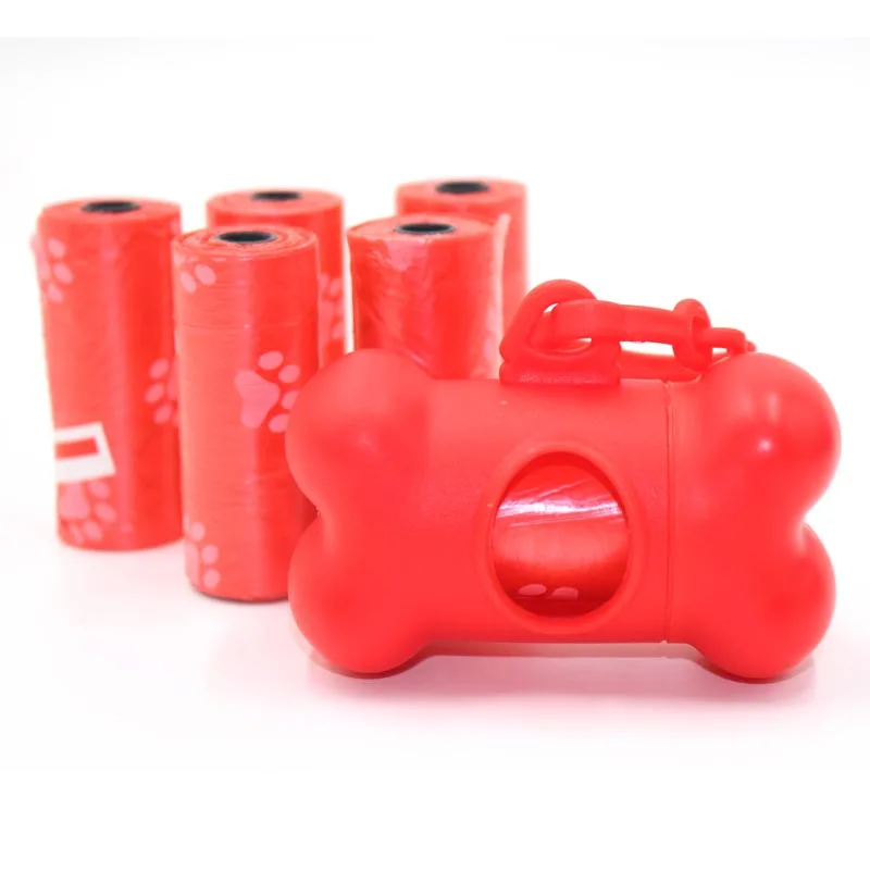 Портативный корма сумки с дозатором и поводок зажим 5 рулонов вакуумный