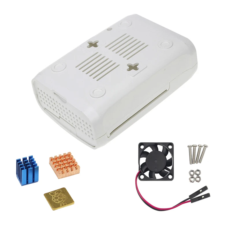 Raspberry Pi 3 чехол ABS чехол с вентиляторным модулем для Raspberry Pi 2 Raspberry Pi Модель B Plus+ 3 шт. алюминиевый радиатор