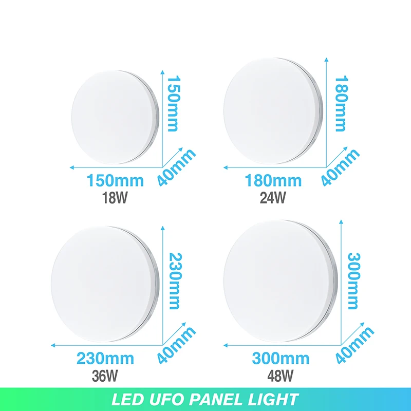 Ультра тонкий круглый светодиодный потолочный светильник 48 Вт 36 24 18 AC85 265V высокая