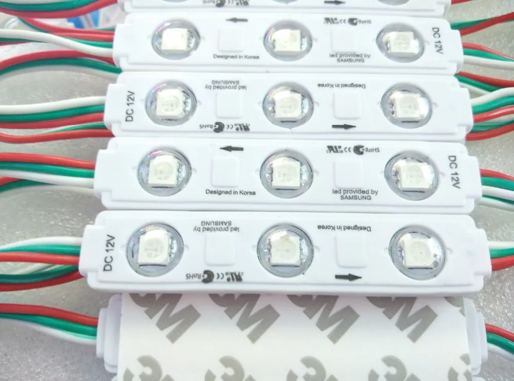 Новое поступление прибор приемно-3 светодиодный s 5050 SMD RGB светодиодный свет светодиодный пиксельный модульный Водонепроницаемый 2811 IC DC12V 200 шт./лот